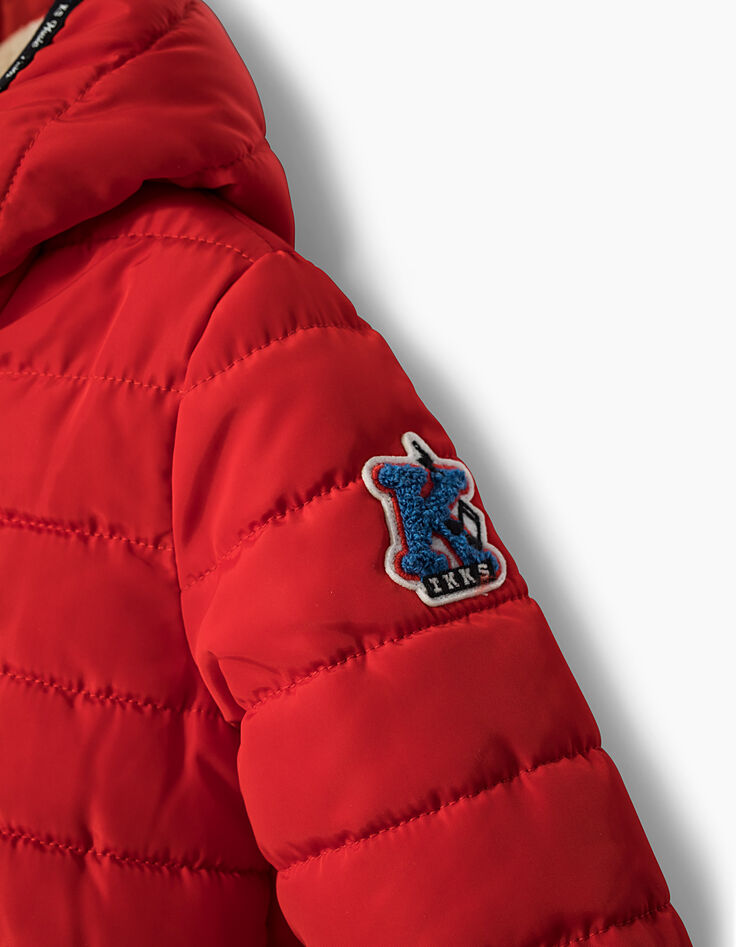 Chaqueta acolchada roja bebé niño -4