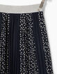 Jupe plissée forme trapèze marine à étoiles fille-4