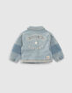 Blaue Jeansjacke mit Tressen für Babymädchen-2