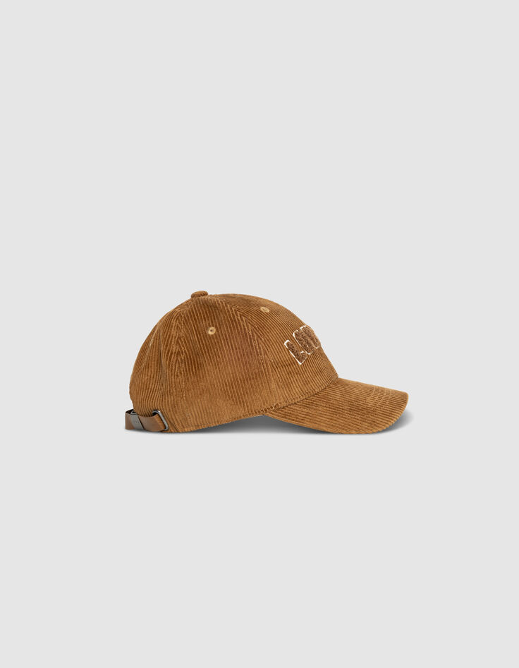 Casquette beige velours côtelé message bouclette Femme-7 Casquette beige velours côtelé message bouclette Femme-7