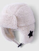 Chapka blanc cassé Sherpa brodé étoile bébé fille -6