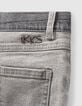 Jeansbermuda bleach grey biokatoen geborduurd jongens -6
