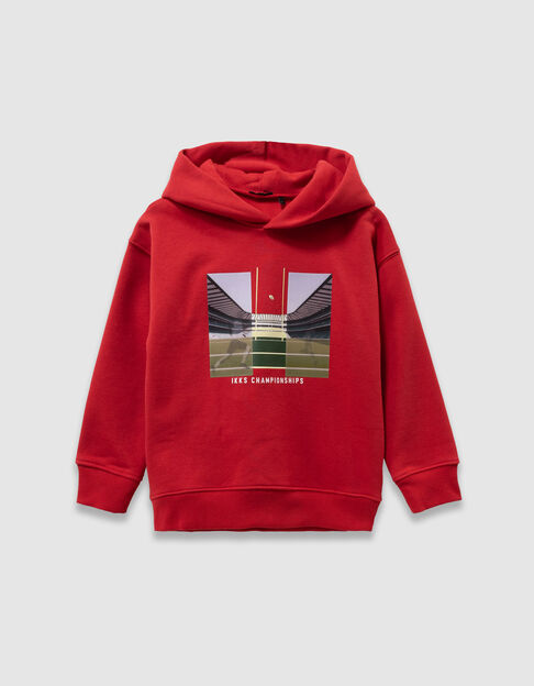 Rode hoodie lenticulaire opdruk jongens  - IKKS
