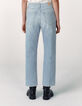 Jean slouchy bleu clair mid waist longueur cropped femme-3