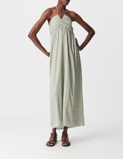 Robe longue verte LENZING&trade; ECOVERO&trade; ethnique Femme - IKKS