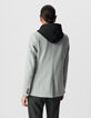 Grey blazer with black hood Women-3