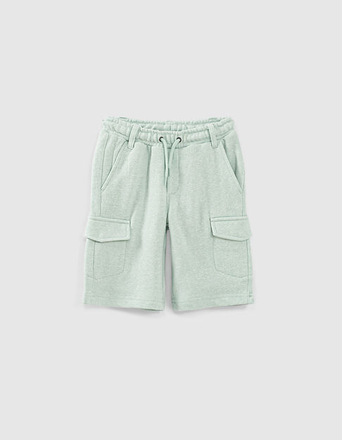 Aqua battle-bermuda in sweatstof jongens 