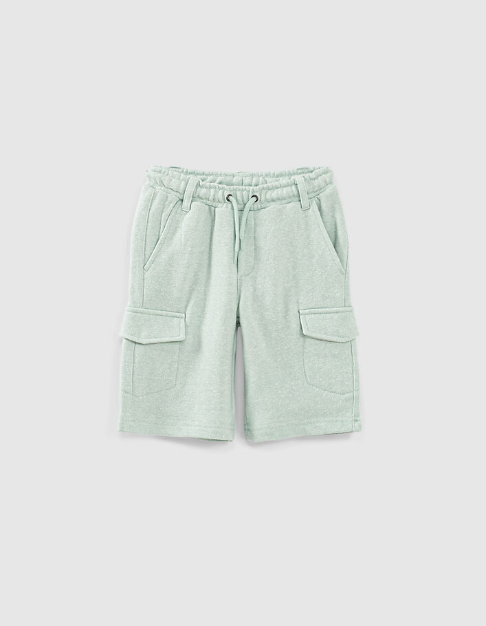 Boys’ aqua sweatshirt fabric Bermudas - IKKS
