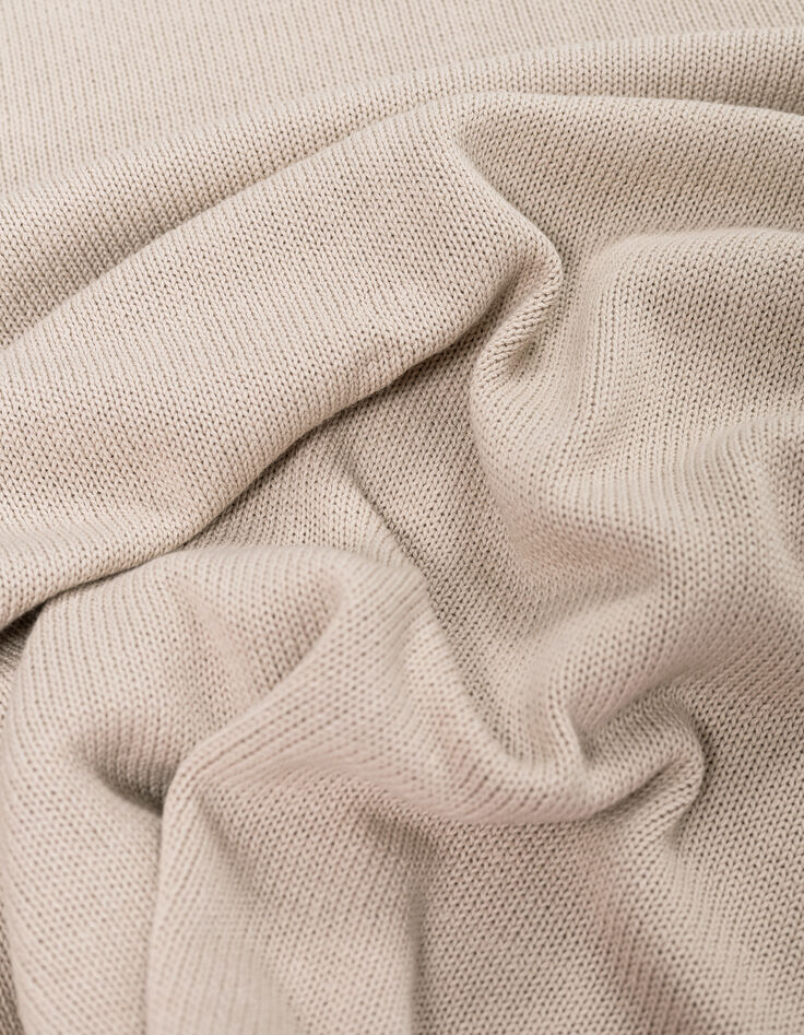 Men’s flax knit sweater with rolled edges-7