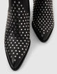 Boots chelsea en cuir coloris noir clous allover femme-6