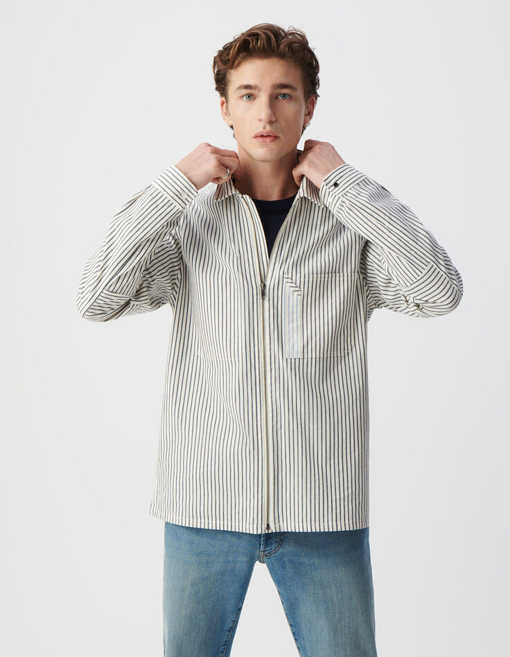 Surchemise REGULAR encre motif rayures Homme-4