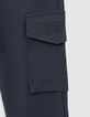 Grijze CHINO gevechtsbroek voor jongens-7