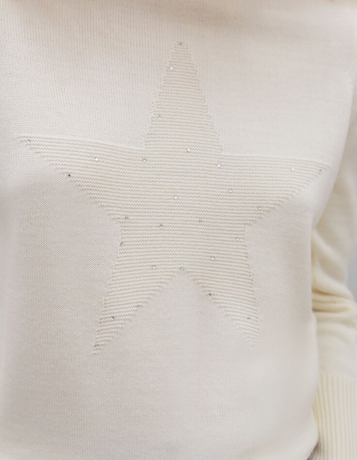 IKKS x DUVILLARD Jersey de punto de estrellas crudo para mujer-5 IKKS x DUVILLARD Jersey de punto de estrellas crudo para mujer-5