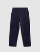 Pantalón de chándal de punto azul marino Ottoman de niño-3