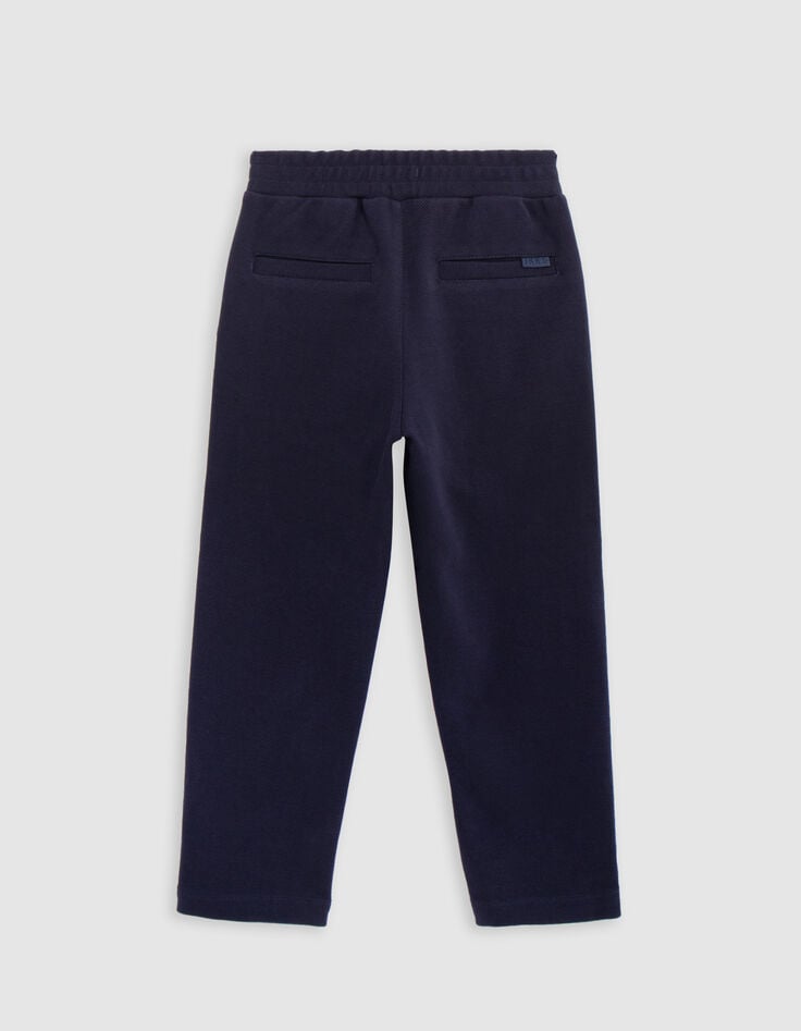 Pantalón de chándal de punto azul marino Ottoman de niño-3