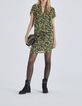 Women’s lichen dress with green camouflage print-1