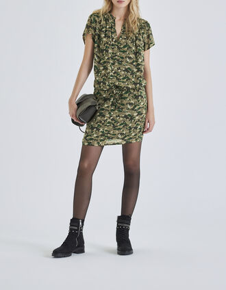 Robe lichen imprimé green camo