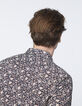Chemise SLIM noire imprimé fleurs Homme-7