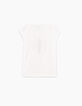 Camiseta blanco roto visuales 3 tablas de surf niña-6