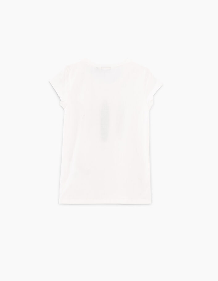 Camiseta blanco roto visuales 3 tablas de surf niña - IKKS