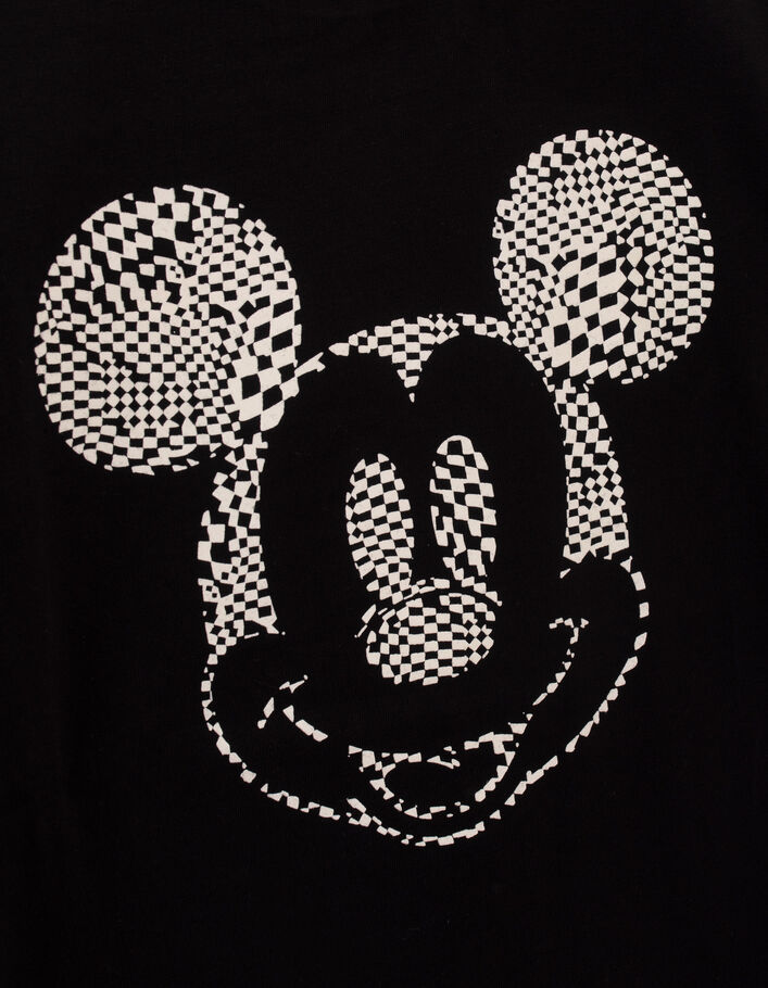 Zwart T-shirt opdruk Mickey geblokt IKKS - MICKEY - IKKS