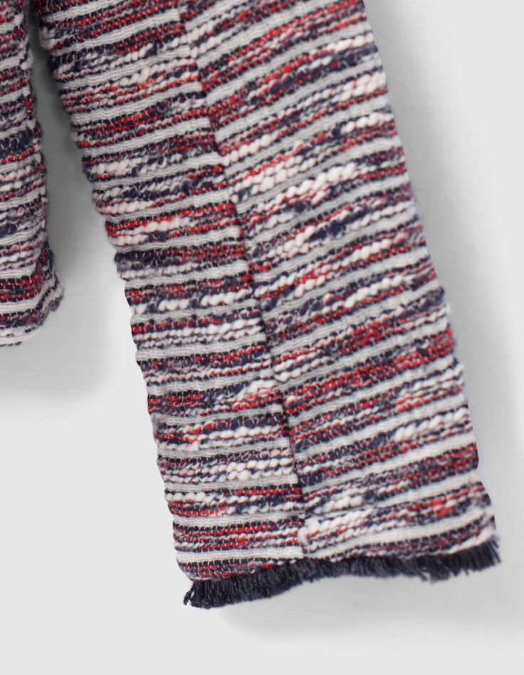 Chaqueta azul marino mini me lana tweed niña-5
