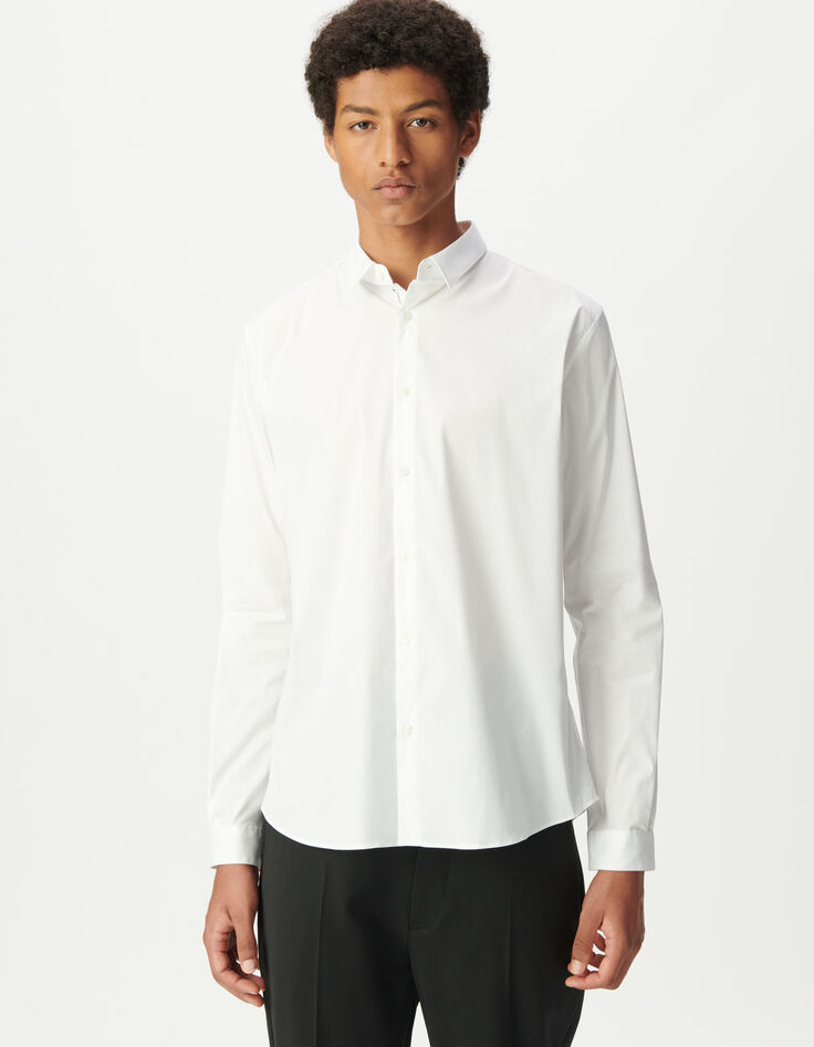 Chemise SLIM blanche avec ligne noire Homme-2