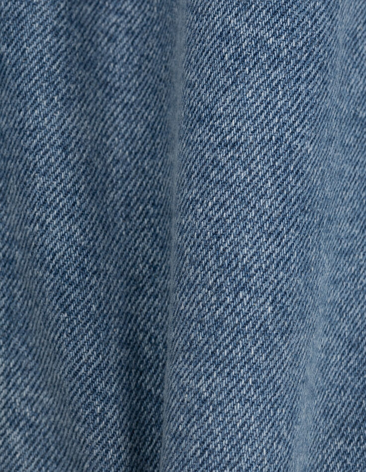 Veste en jean bleu cropped fille-9
