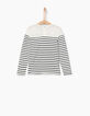 Girls' sailor T-shirt with lace at top-4
