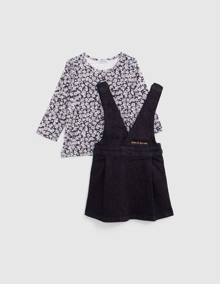 2-in-1-Set für Mädchen mit T-Shirt und Jeanskleid-8