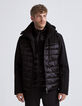 Doudoune noire bi-matière IKKS x DUVILLARD Homme-3