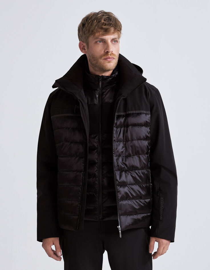 Doudoune noire bi-matière IKKS x DUVILLARD Homme-3