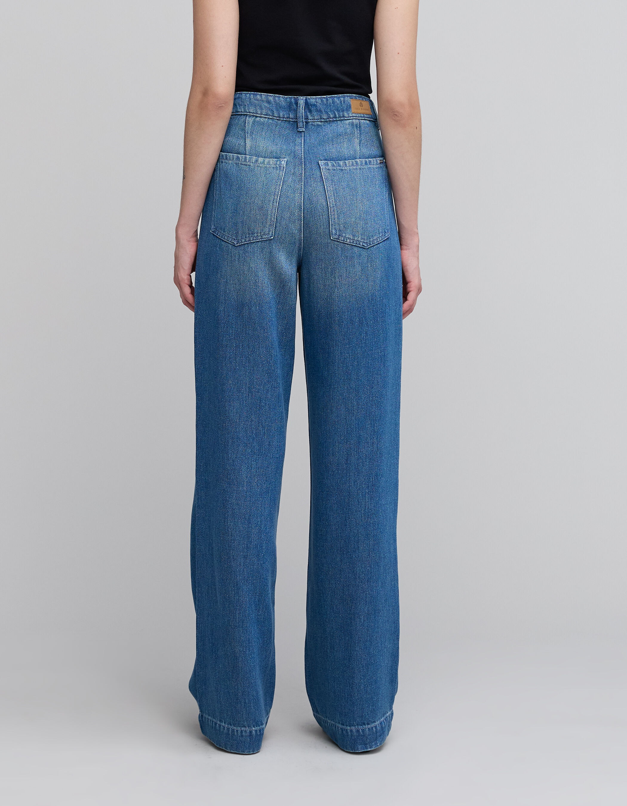 Women s high waisted wide leg denim IKKS