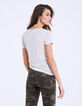 Damen-T-Shirt aus Viskose mit V-Ausschnitt-3