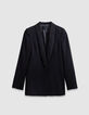 Women's black tennis color stripe suit jacket-6