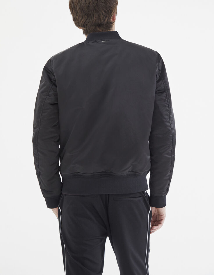 Bomber réversible dark purple et noir nylon Homme-3