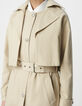Beiger 2-in-1-Trenchcoat für Damen mit abnehmbarer Jacke-7