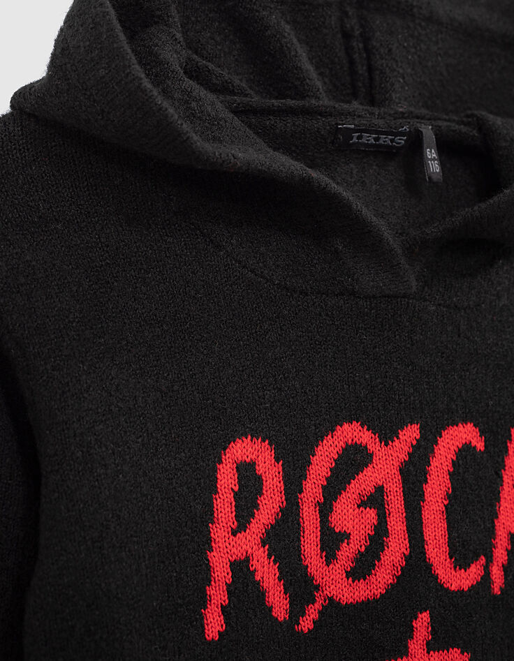 Boys’ black knit sweater with red slogan-6 Boys’ black knit sweater with red slogan-6