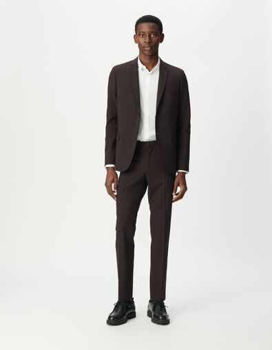 Men’s plum check TRAVEL SUIT suit trousers - IKKS