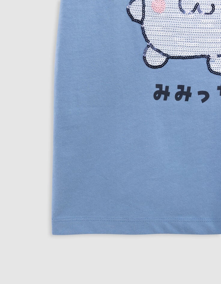 Blaues Jungen-T-Shirt, Bio, Pailletten, TAMAGOTCHI x IKKS-4
