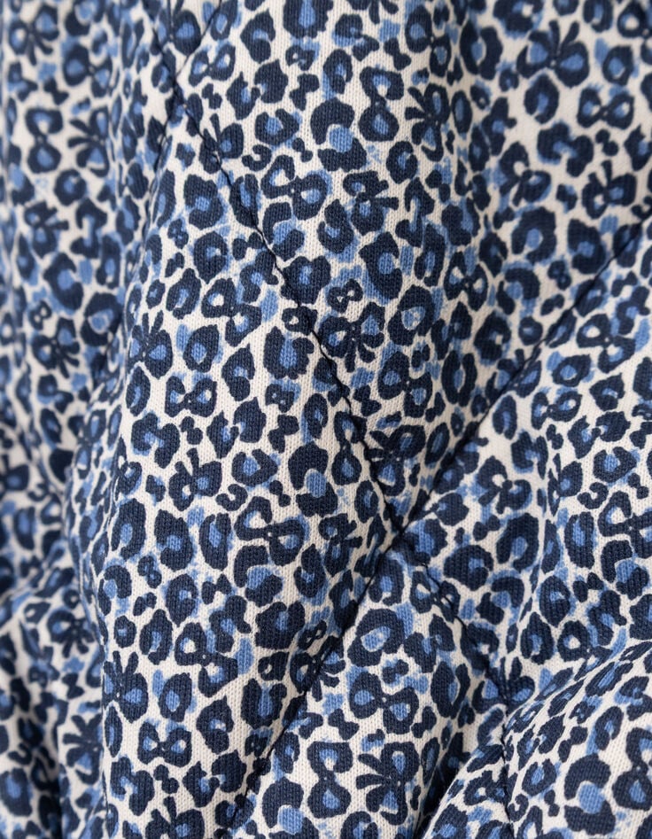 Marine doorstikt vest print luipaardstrik meisjes-8 Marine doorstikt vest print luipaardstrik meisjes-8