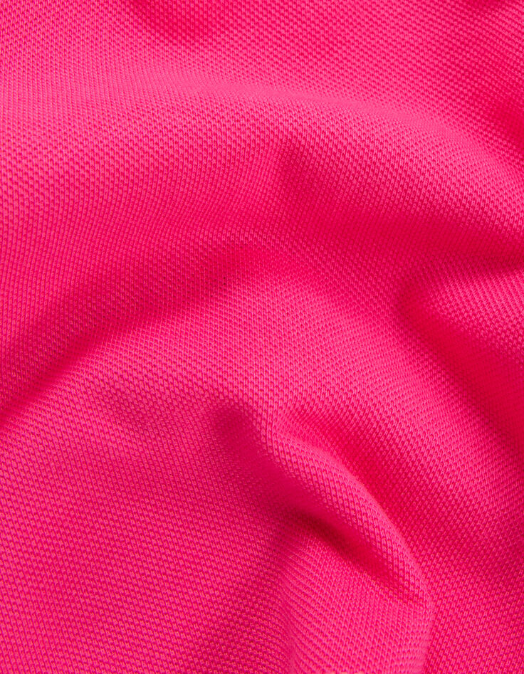 Polo rosa algod&oacute;n bordes acanalados rayas rojas ni&ntilde;o-6