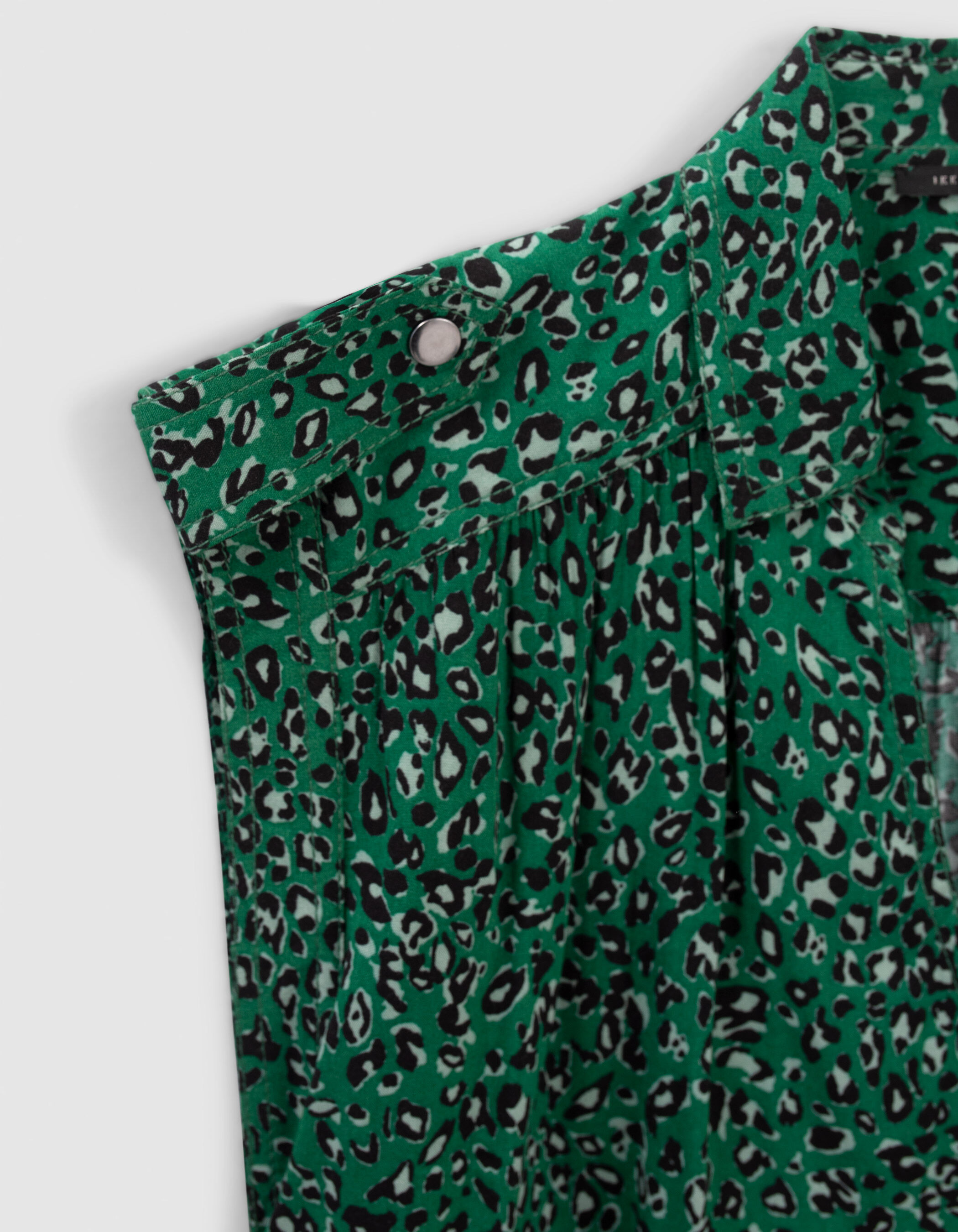 Oasis green leopard shop dress