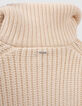 Pull camionneur vanille tricot c&ocirc;tel&eacute; fille -6