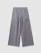 Girls’ grey wide-leg trousers with flat pleats-4