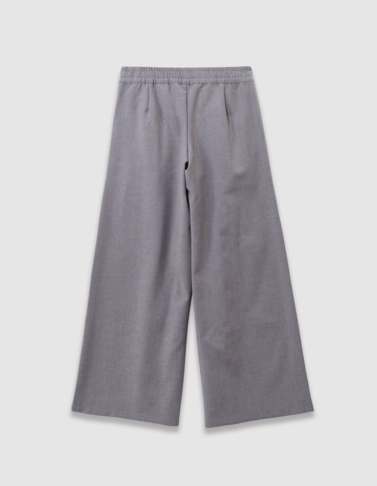 Girls’ grey wide-leg trousers with flat pleats-4 Girls’ grey wide-leg trousers with flat pleats-4