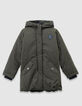 Parka caqui forrada leopardo-corazones niña-1