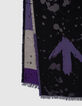 Schwarzer Doubleface-Damenjacquardschal im Rocker-Stil-3