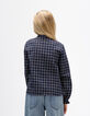 Girls’ navy check shirt-4