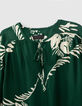 Pure Edition-Blouse verte imprimé Jungle Vibe Femme-2